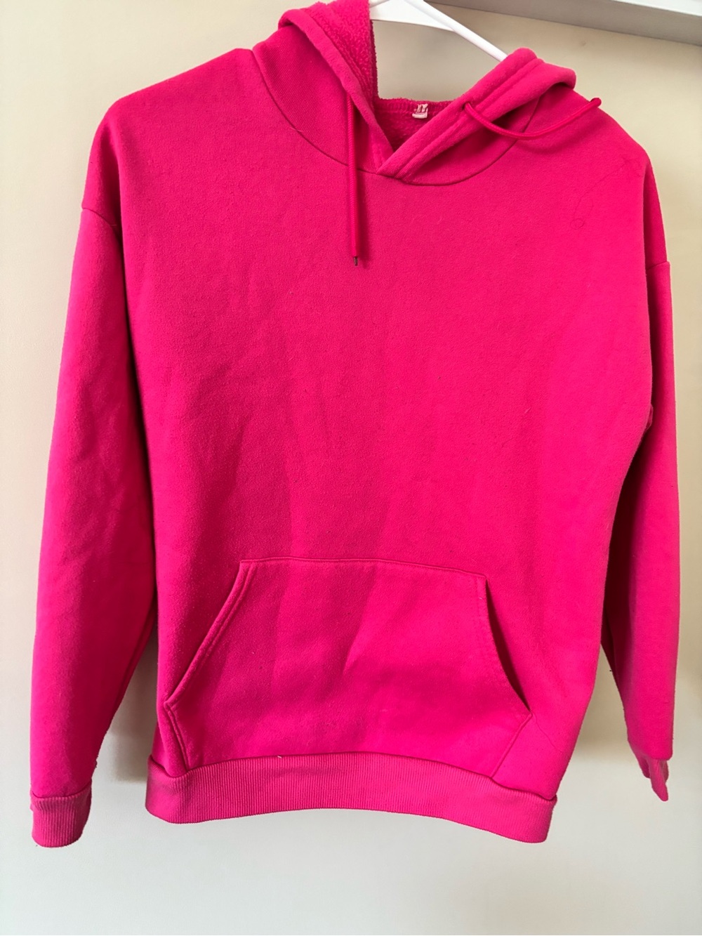 Bright Pink Women's Fleece Hoodie Sweater